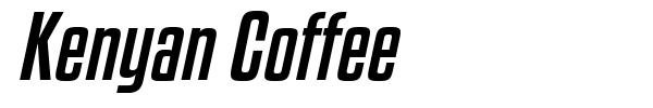 Kenyan Coffee font preview